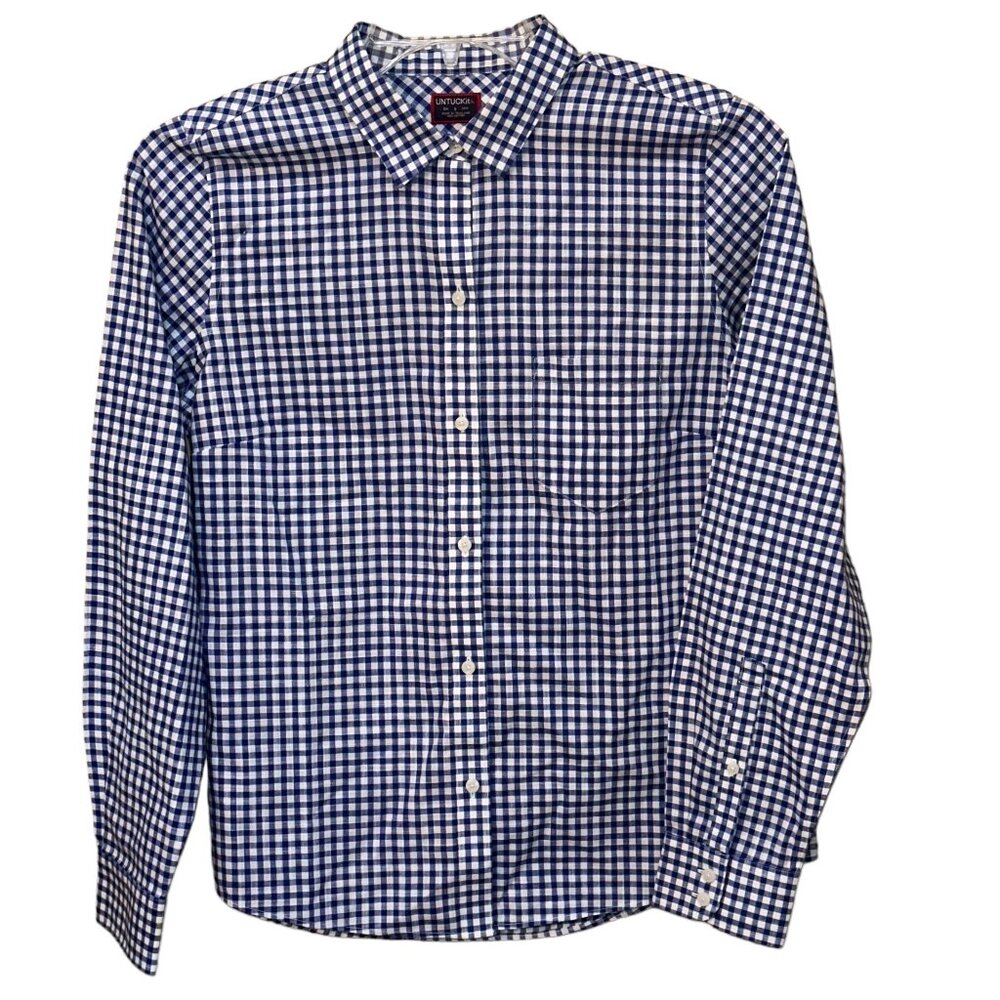 UNTUCKit Gattinara Plaid Long Sleeve Button Down‎ Casual Dress Shirt Cotton SZ 8